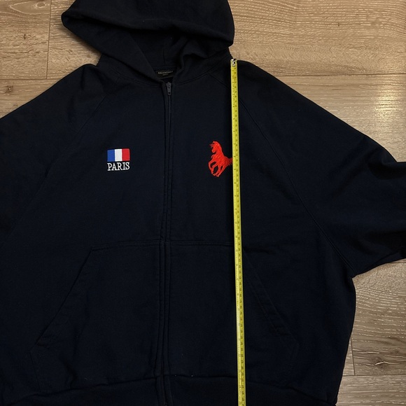 Balenciaga Polo Black Zip-Up Hoodie - Picture 6 of 11